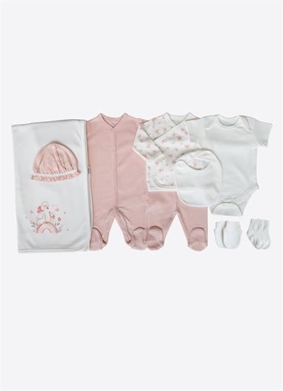 Organik Swan 10lu Hastane Çıkış Seti Pembe