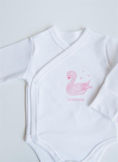 Organik Swan 2li Body Pembe