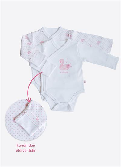 Organik Swan 2li Body Pembe