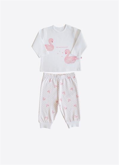 Organik Swan 2li Takım Pembe
