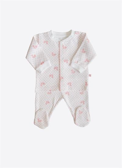 Organik Swan Önden Çıtçıtlı 2li Takım Pembe