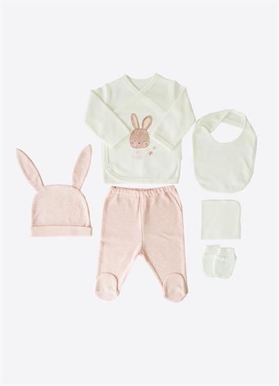 Organik Sweet Rabbit 12li Zıbın Set Ekru