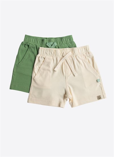 Organik Take 2li Şort Yeşil