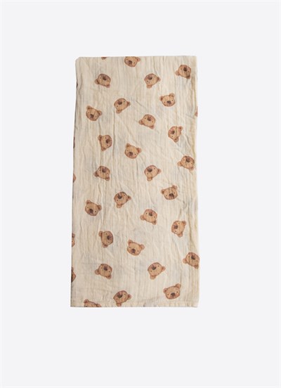 Organik Tedy Bear Müslin Battaniye Natural