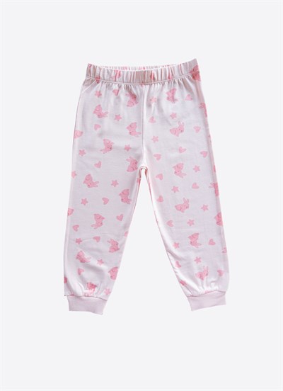 Organik Tegan 2li Pijama Takımı Pembe