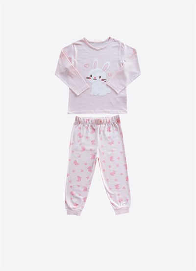 Organik Tegan 2li Pijama Takımı Pembe