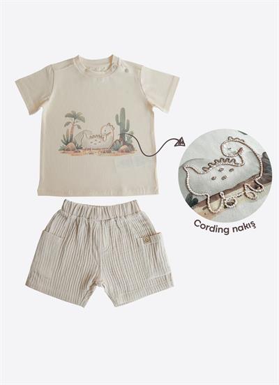 Organik Thomas 2li Takım Bej