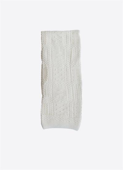 Organik Triko Panel Battaniye Ekru