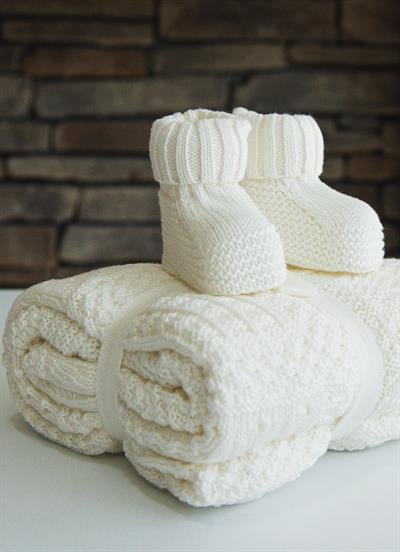 Organik Triko Patik Ekru