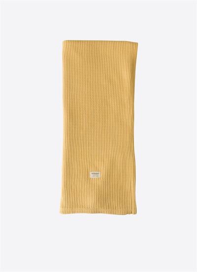 Organik Waffle Battaniye Sarı