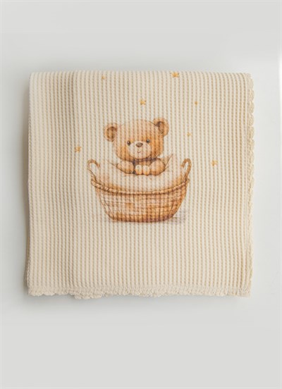 Organik Wolly Battaniye Natural