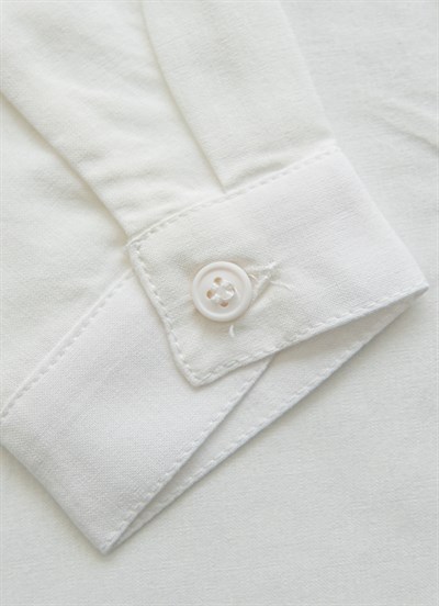 Organik Yuri Gömlek Ekru