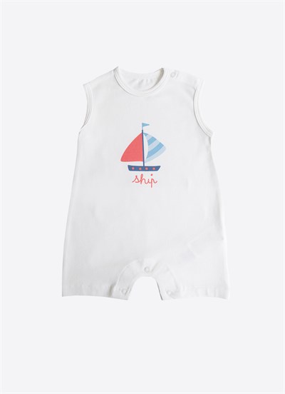 Organik Zazu 2li Şort Tulum Mavi