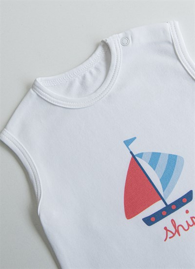 Organik Zazu 2li Şort Tulum Mavi