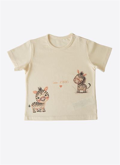 Organik Zebras 2li T-Shirt Natural