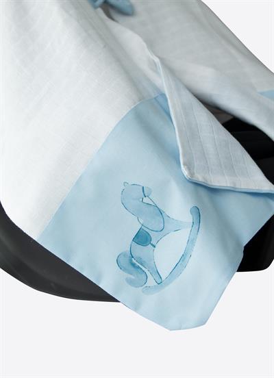 Zen Müslin Puset Örtüsü Mavi