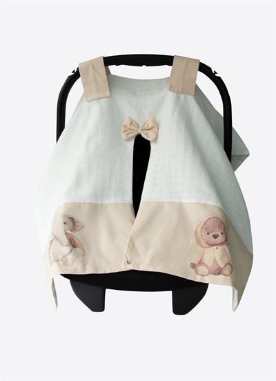 Zen Müslin Puset Örtüsü Natural