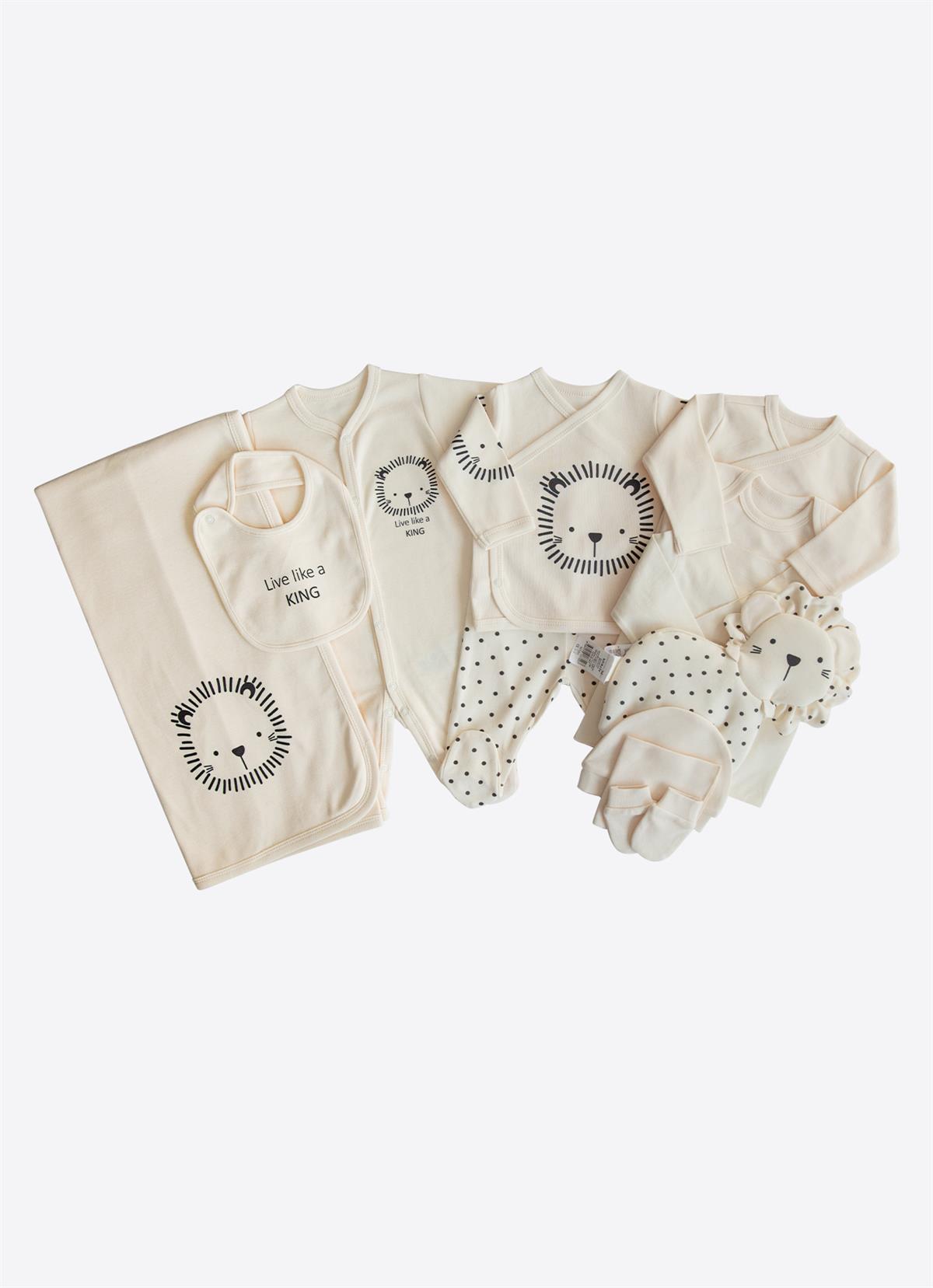 ORGANİK KÜÇÜK ASLAN 12'Lİ ZIBIN SET NATURAL | kitikate
