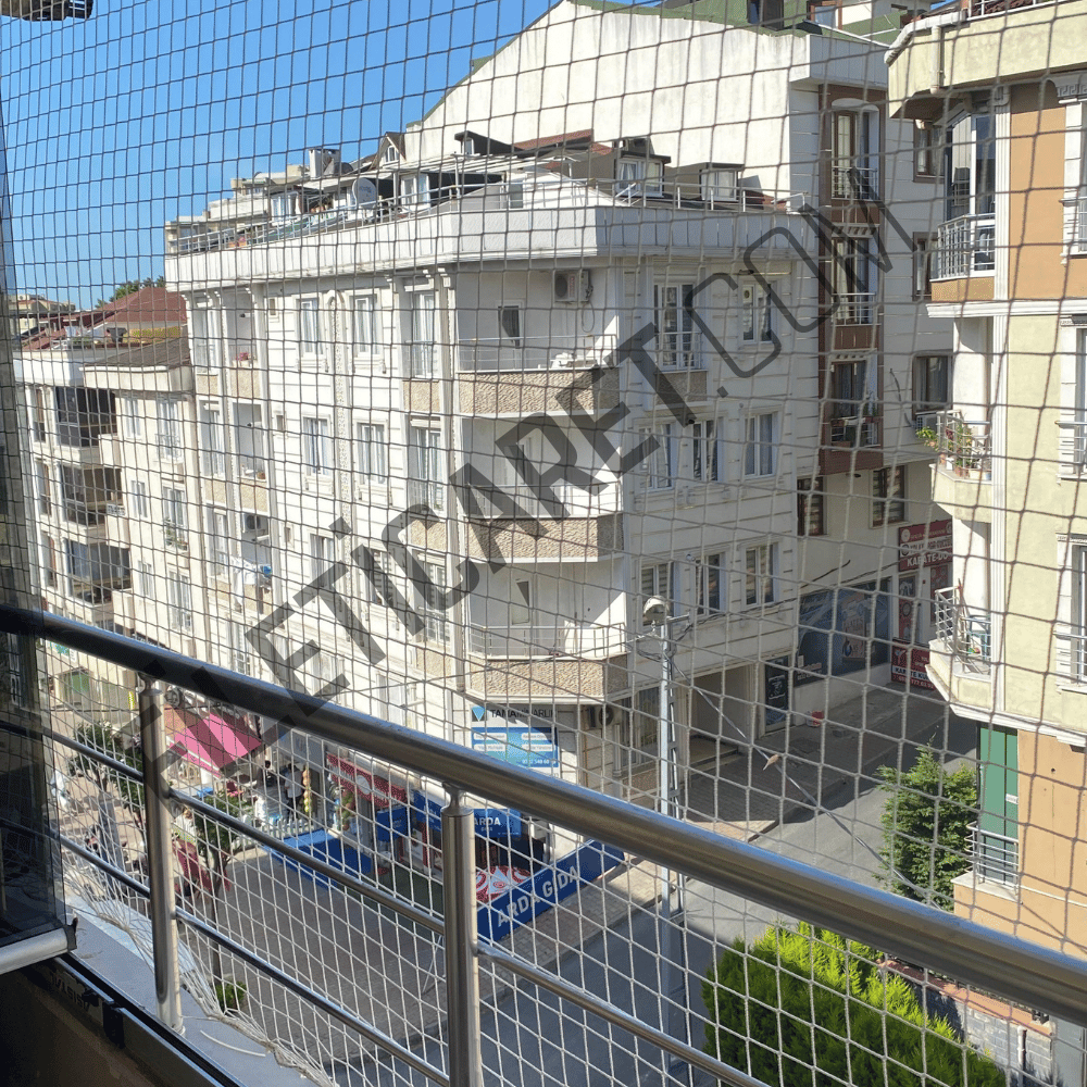 Balkon Çocuk Filesi (Kare) - Overloklu - 5x5 gözenek - 6mm kalınlık