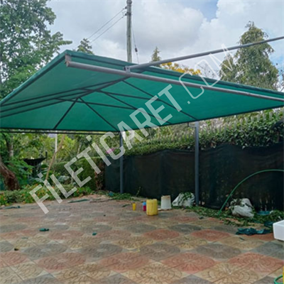 %75- Otopark- Araba Gölgelik Filesi - Yeşil