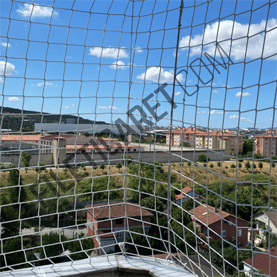 Balkon Çocuk Filesi (Kare) - Overloklu - 10x10 gözenek - 6mm kalınlık