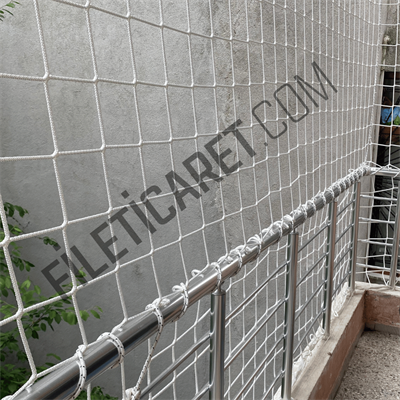 Balkon Çocuk Filesi (Kare) - Overloklu - 10x10 gözenek - 4mm kalınlık