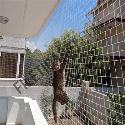 Balkon Kedi Filesi (Kare) - Overloklu - 4x4 gözenek - 2.5mm kalınlık