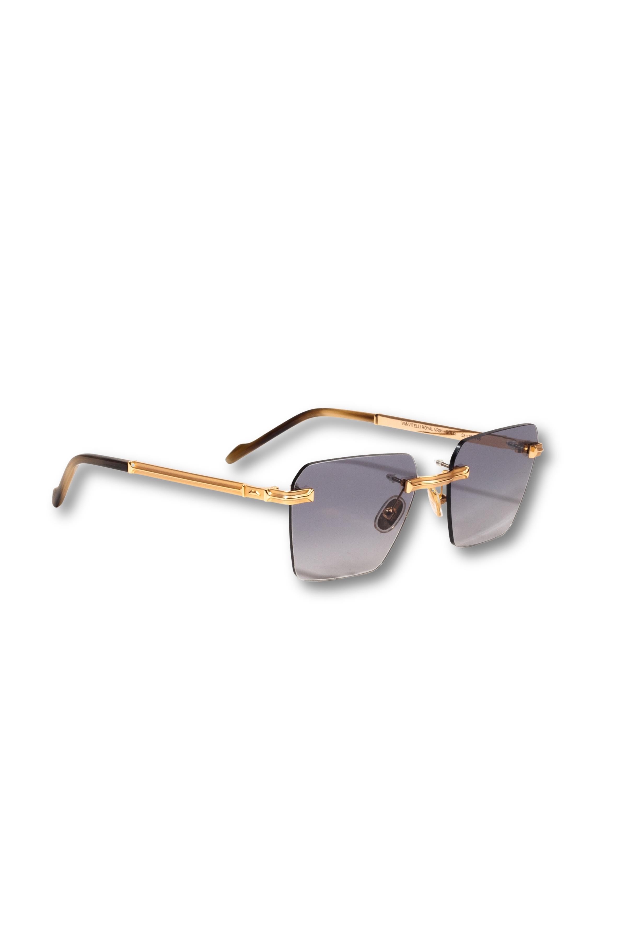 GÜNEŞ GÖZLÜĞÜ ORIGINAL VINTAGE SUNGLASSES VANVITELLI ROYAL VR01 GOLD