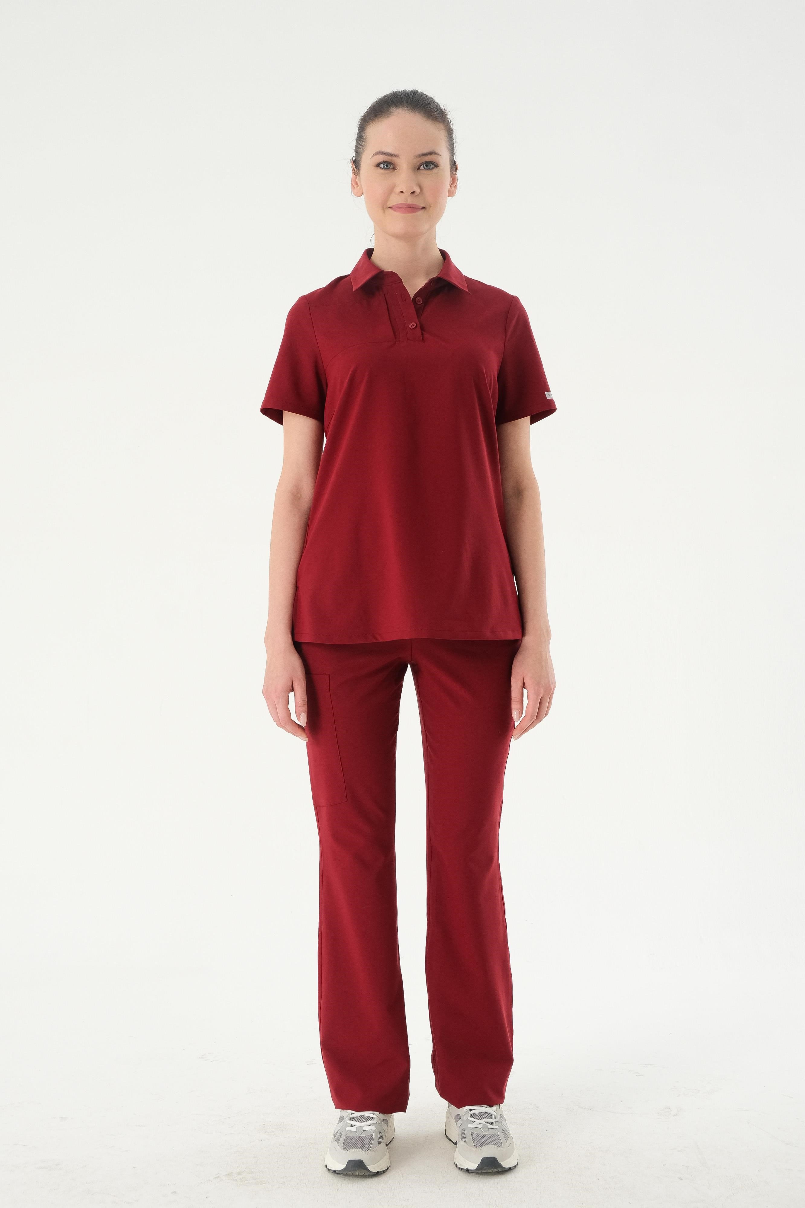 Premium LİANA Cerrahi Pantolon - Bordo
