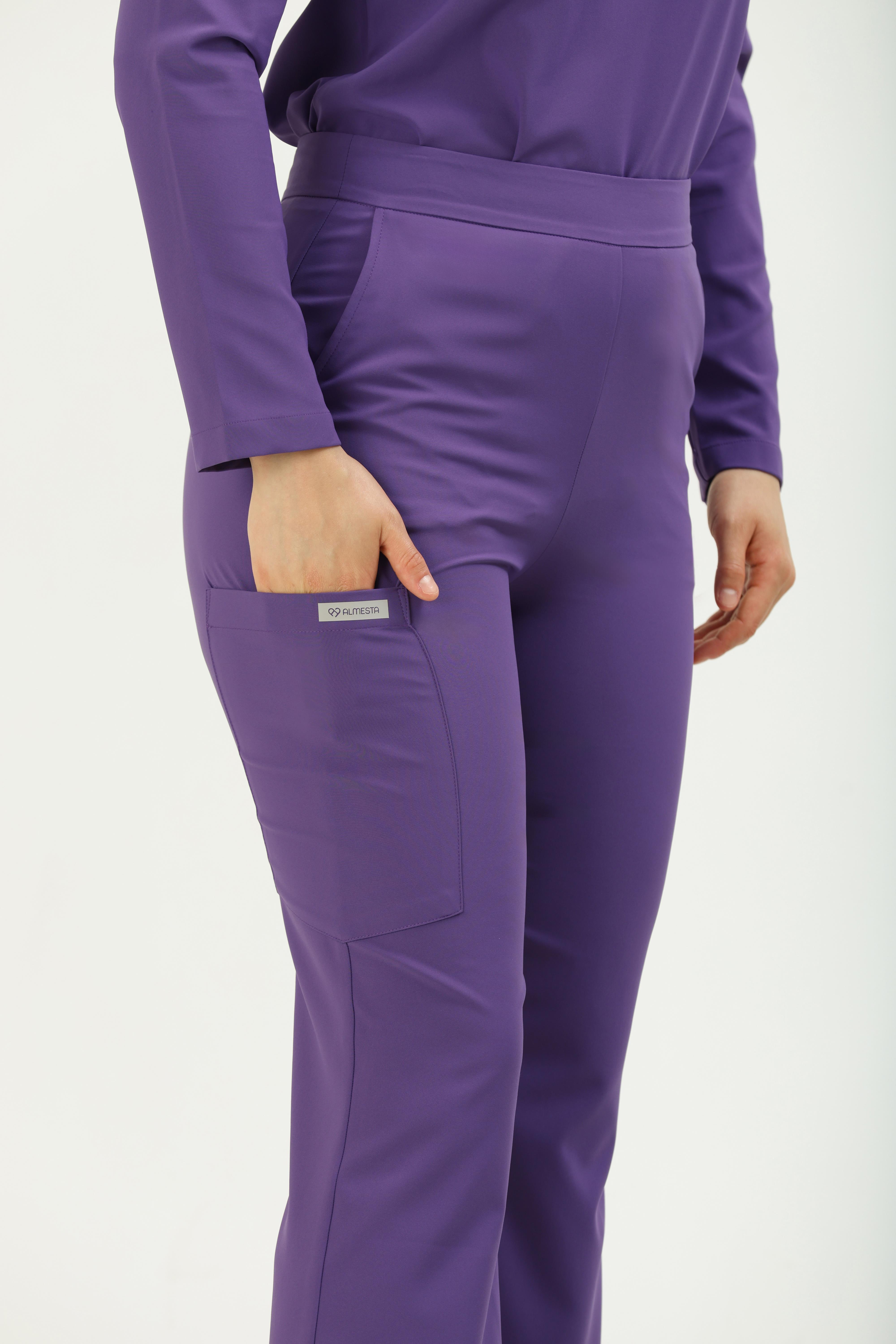 Premium AGNES Cerrahi Pantolon - Mor