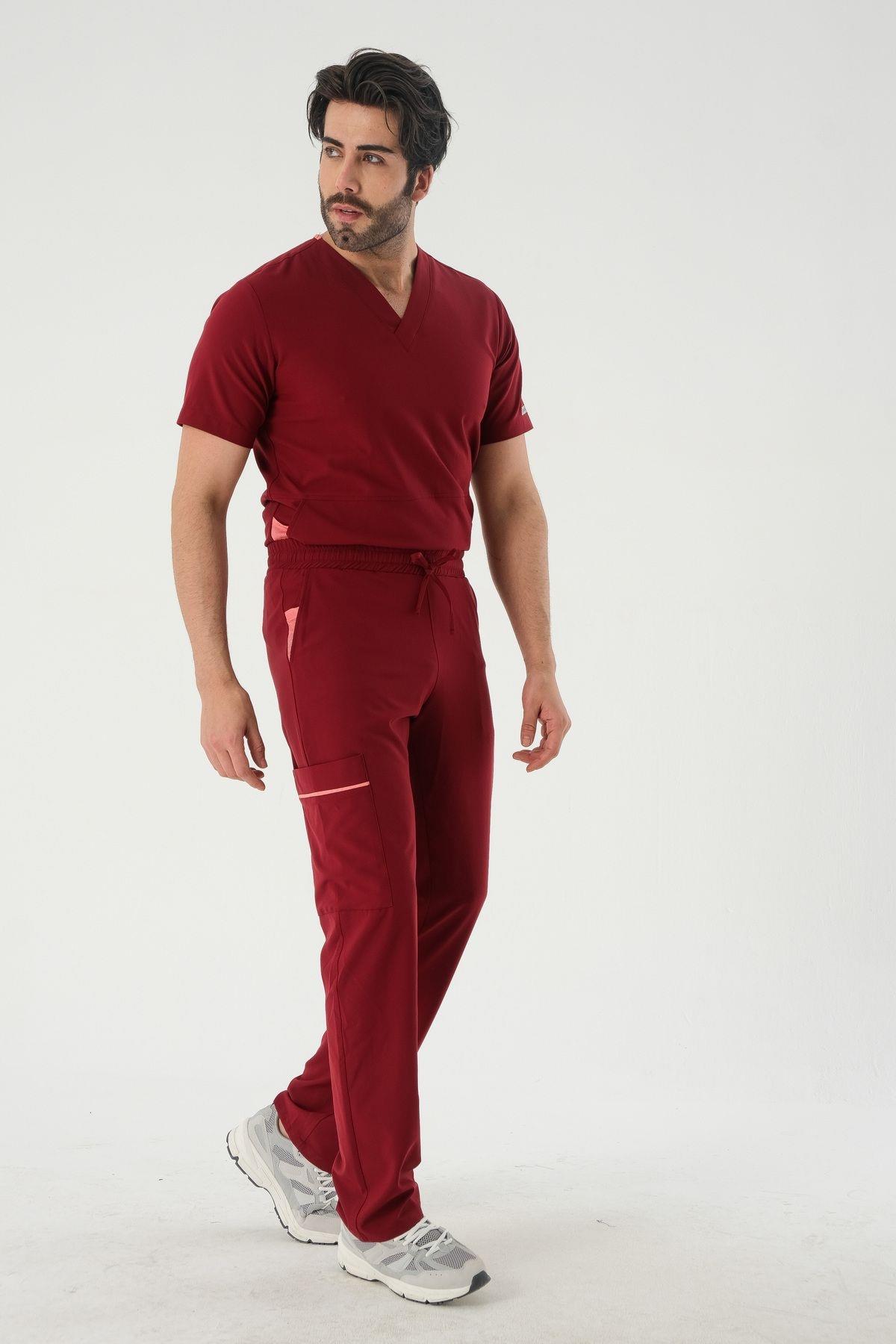 Premium AZE 968 Cerrahi Pantolon - Bordo