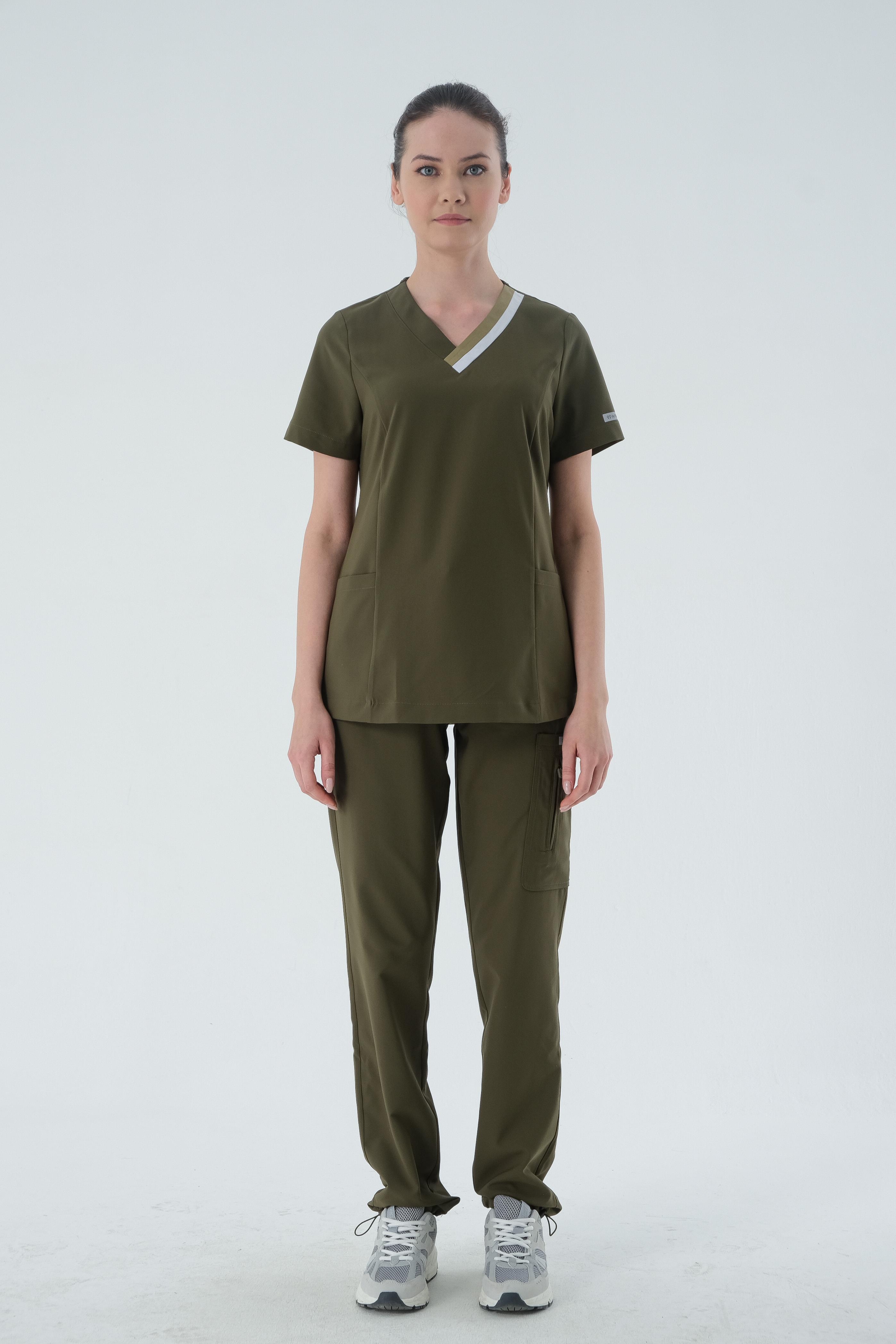 Premium BIANCA ONE Cerrahi Pantolon - Haki Yeşil