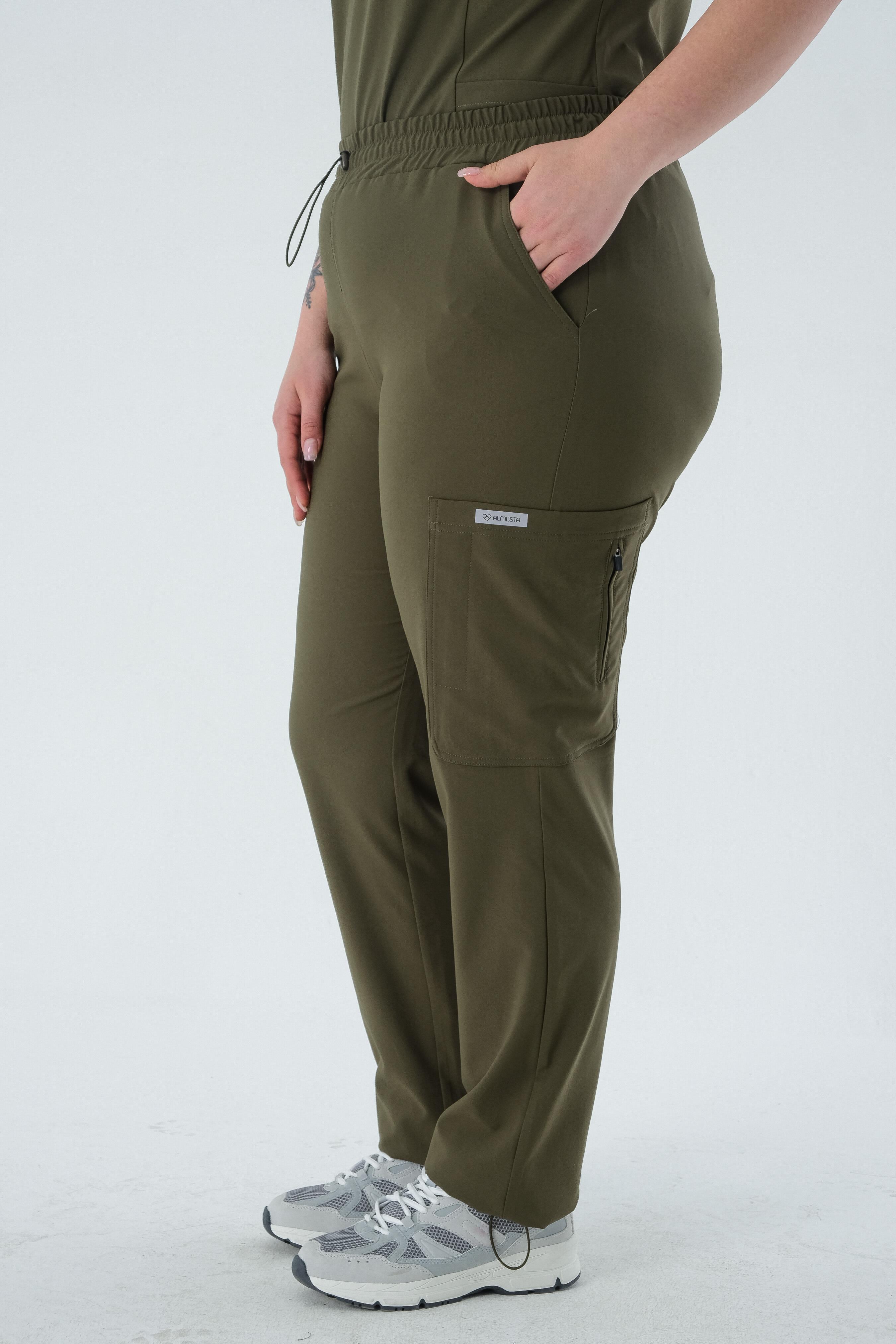 Premium BIANCA ONE Cerrahi Pantolon - Haki Yeşil