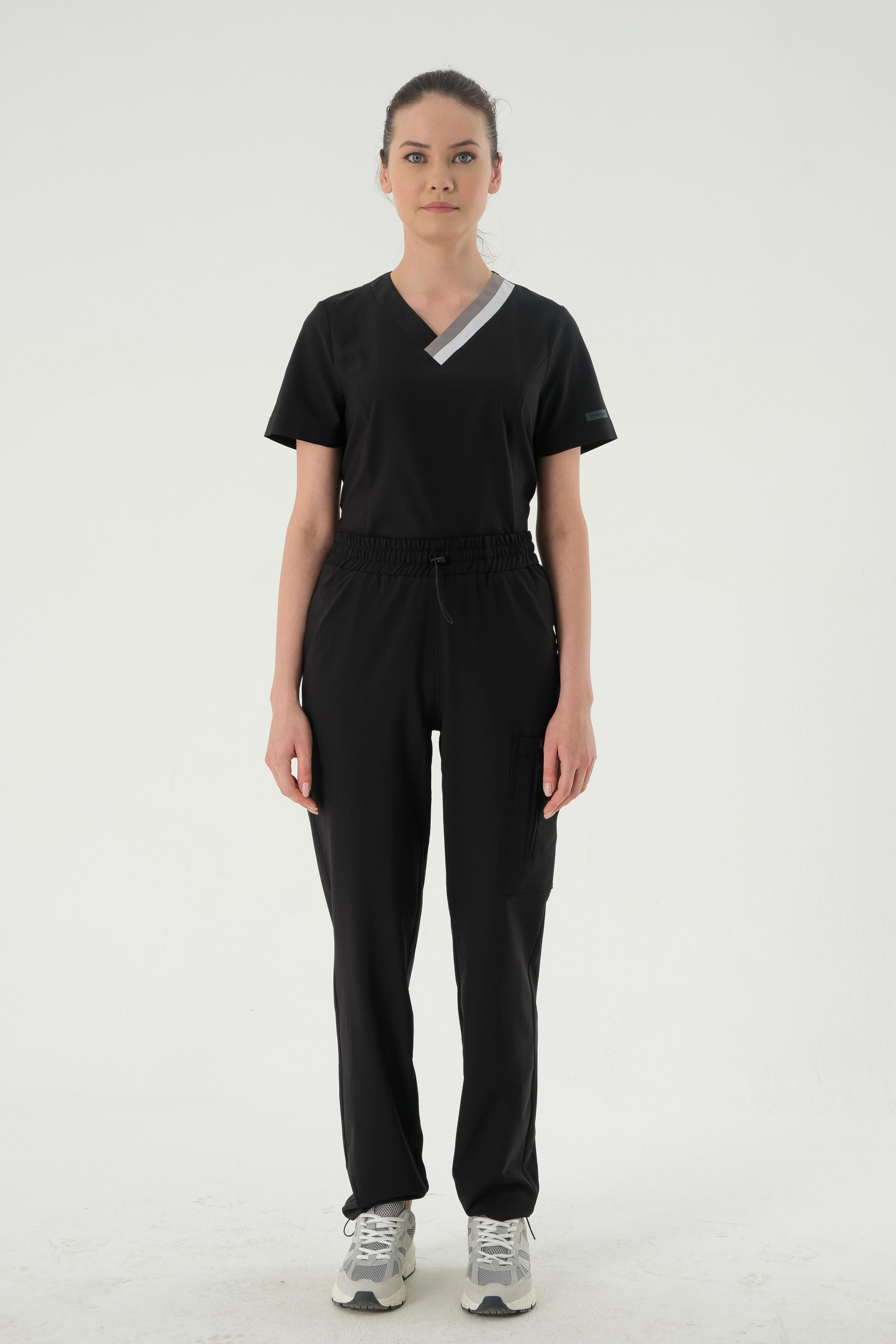 Premium BIANCA ONE Cerrahi Pantolon - Siyah