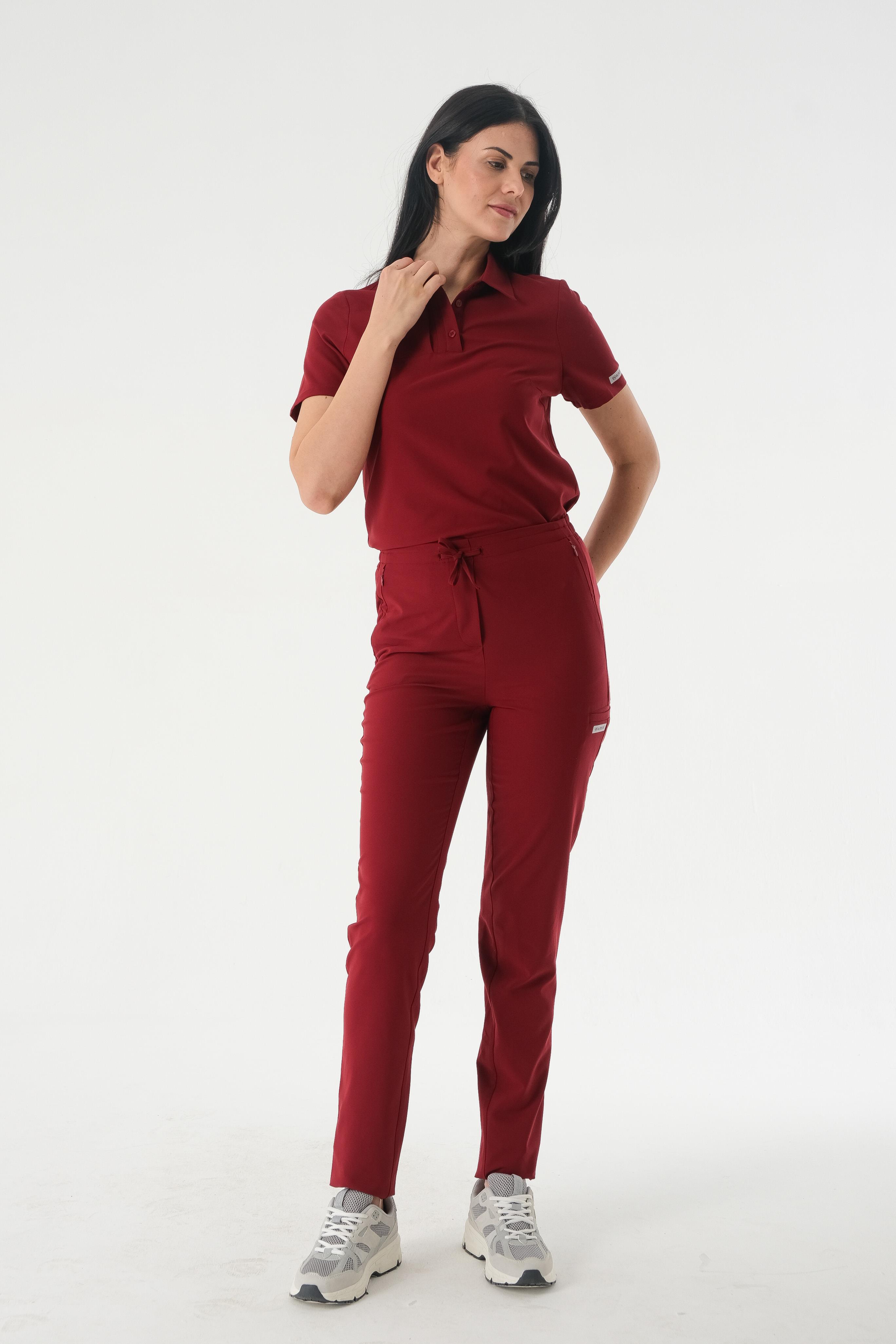 Premium BRONTE-DOLLY ONE Kadın Cerrahi Takım - Bordo