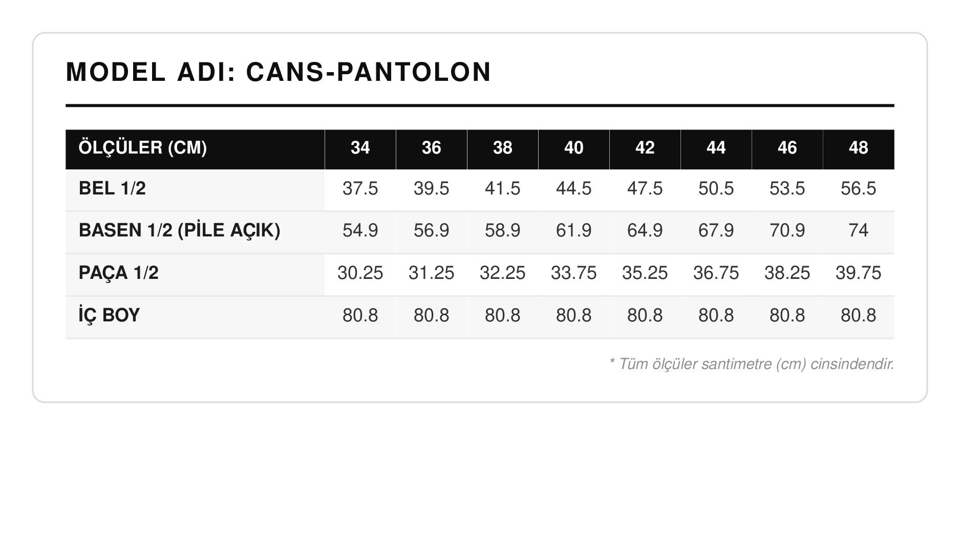 CANSPANT Yüksek Bel Geniş Paça Ekru Kadın Pantolon