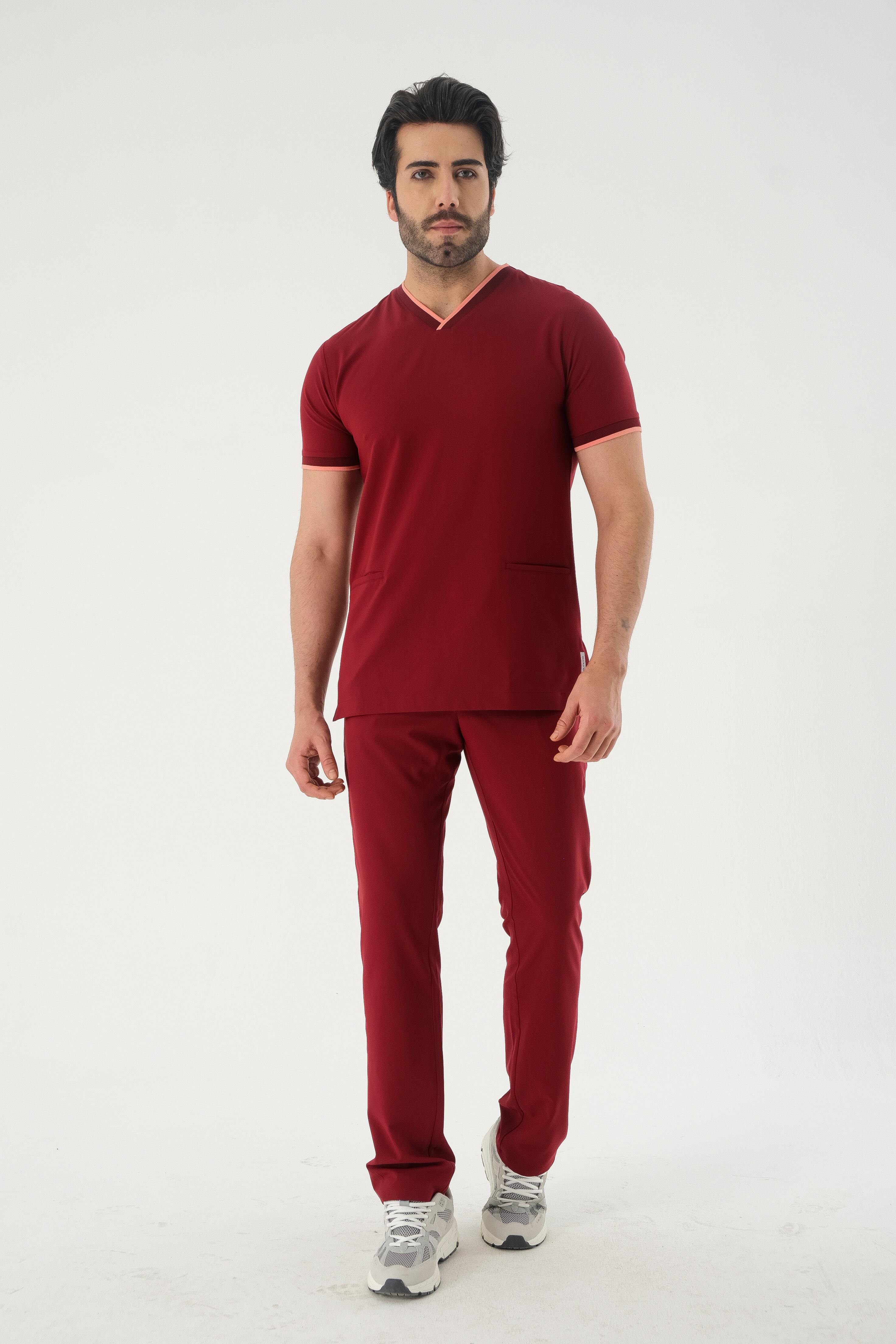 Premium DAVID-DRIVE ONE Erkek Cerrahi Takım - Bordo