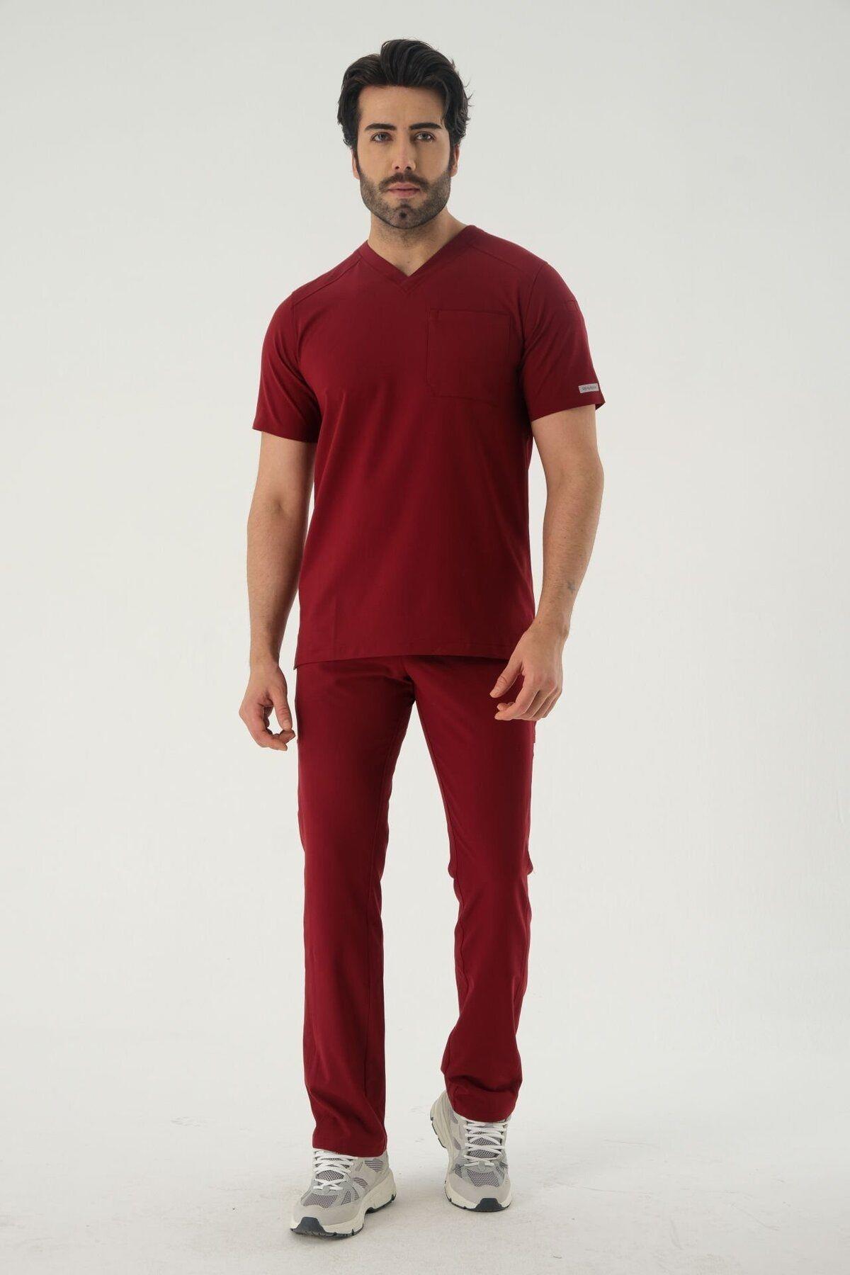 Premium DRIVE TWO Cerrahi Pantolon - Bordo