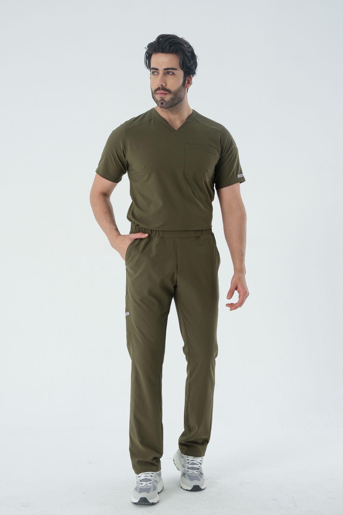 Premium DRIVE TWO Cerrahi Pantolon - Haki Yeşil