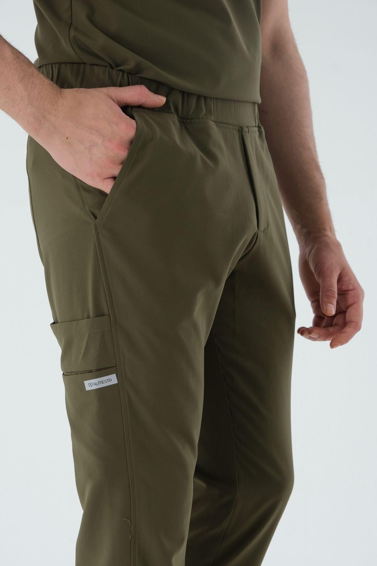Premium DRIVE TWO Cerrahi Pantolon - Haki Yeşil