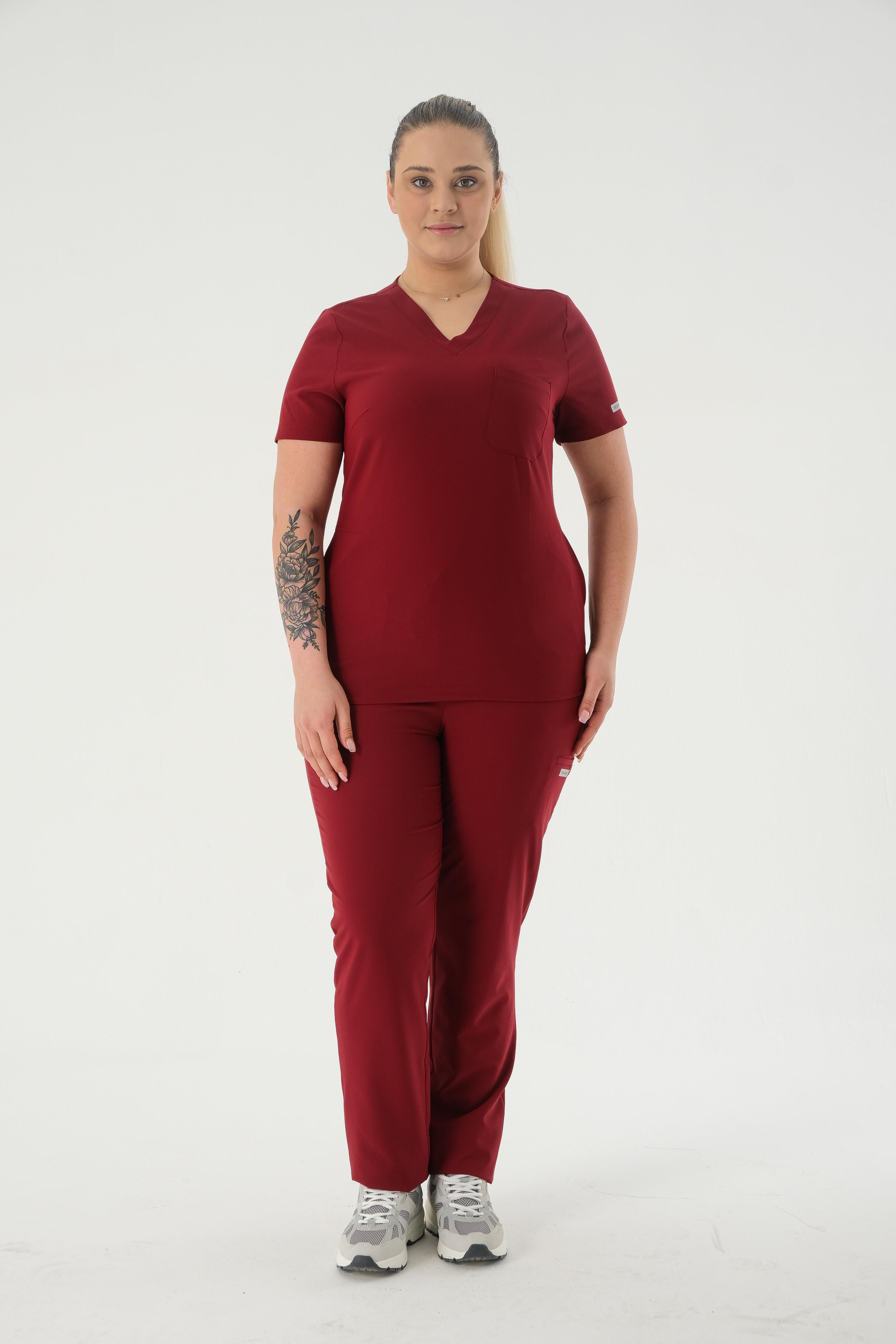 Premium FARA-DOLLY ONE Kadın Cerrahi Takım - Bordo
