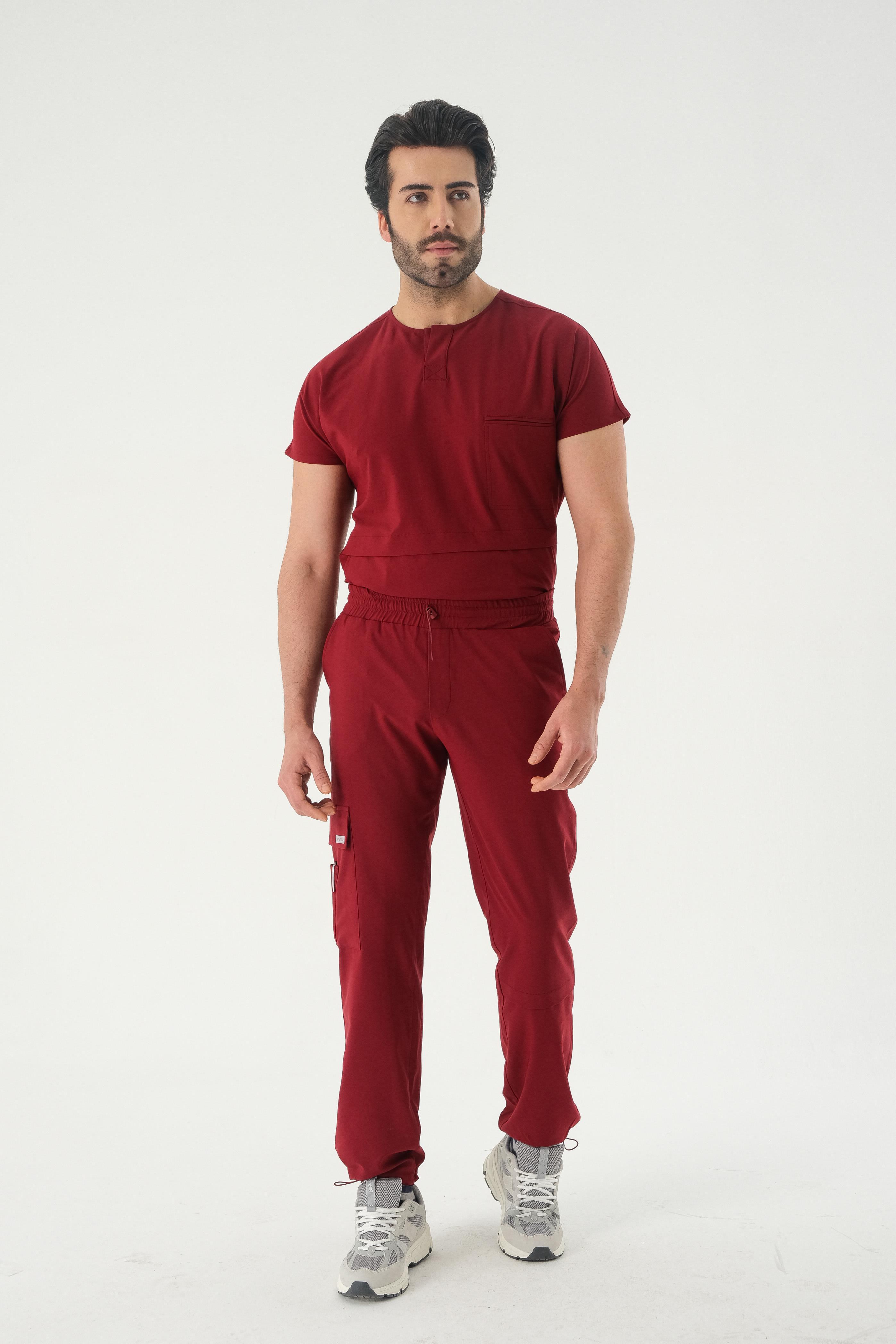 Premium GILBERT TWO-LUCAS Erkek Cerrahi Takım - Bordo