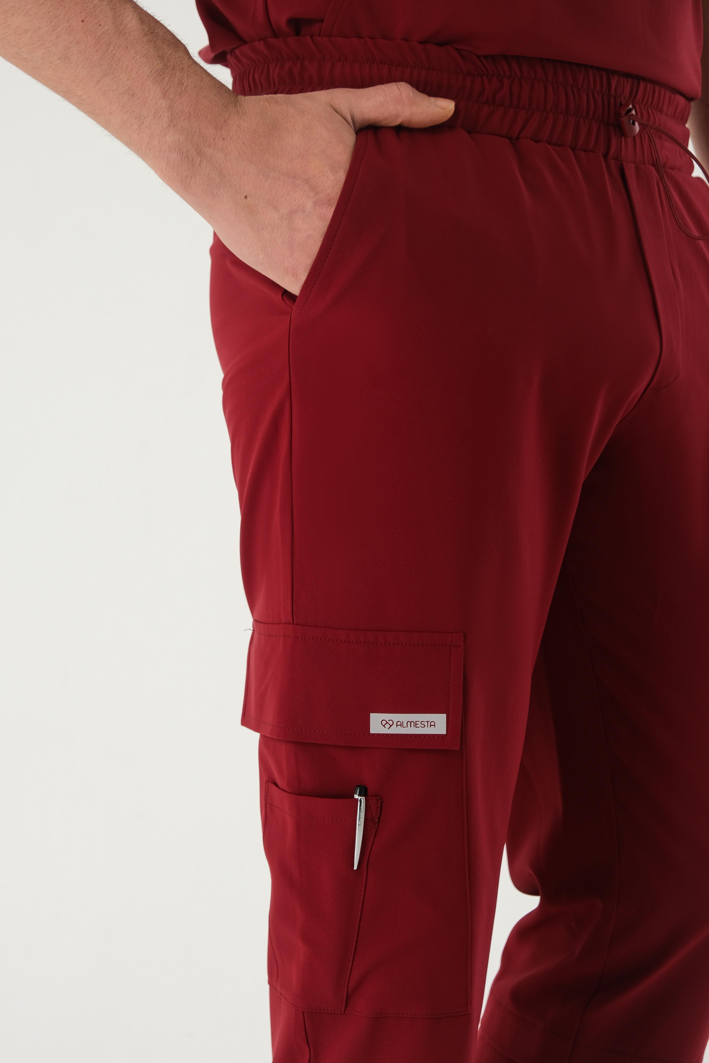 Premium GILBERT TWO-LUCAS Erkek Cerrahi Takım - Bordo