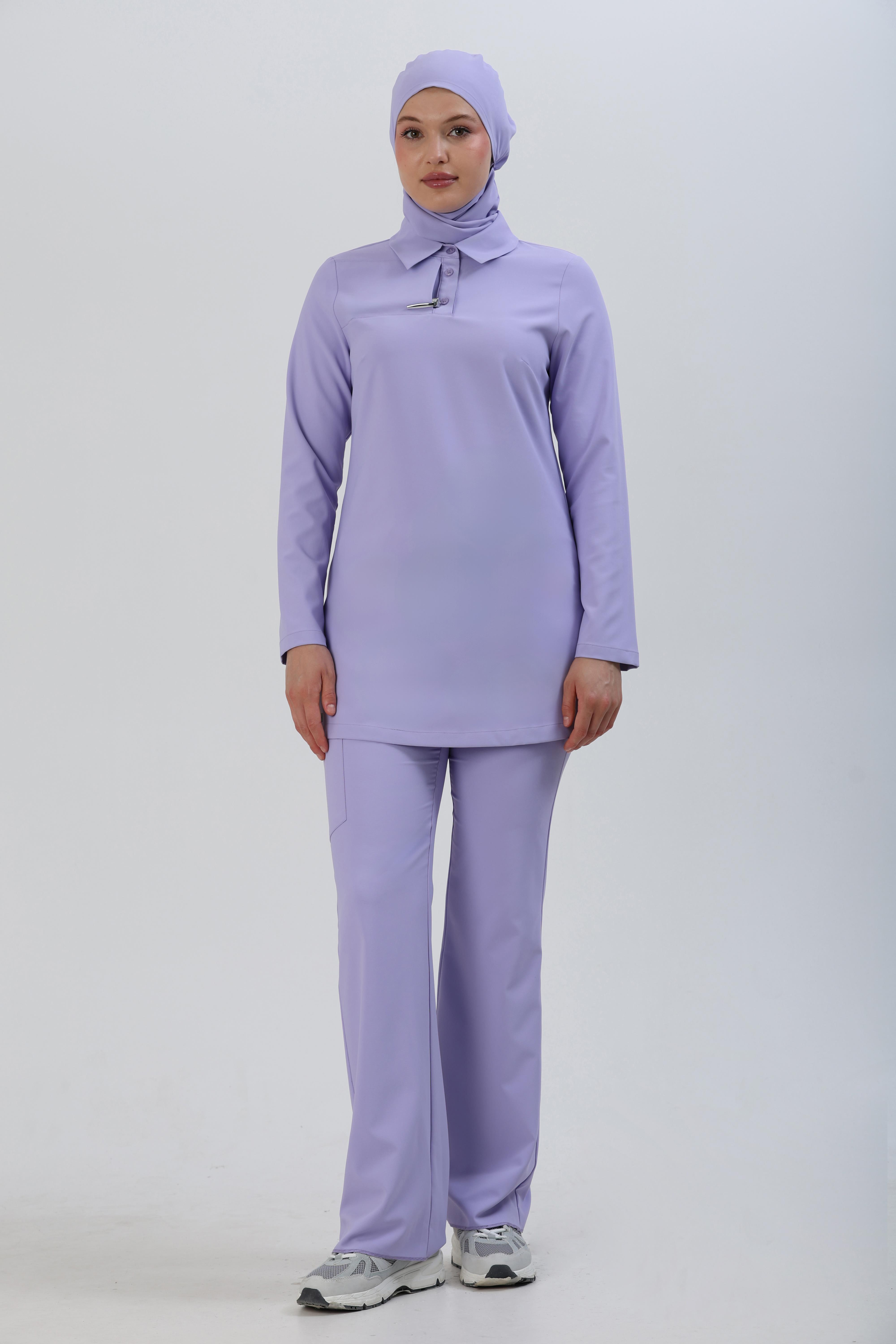 Premium GLORY Cerrahi Tesettür Üst - Lila