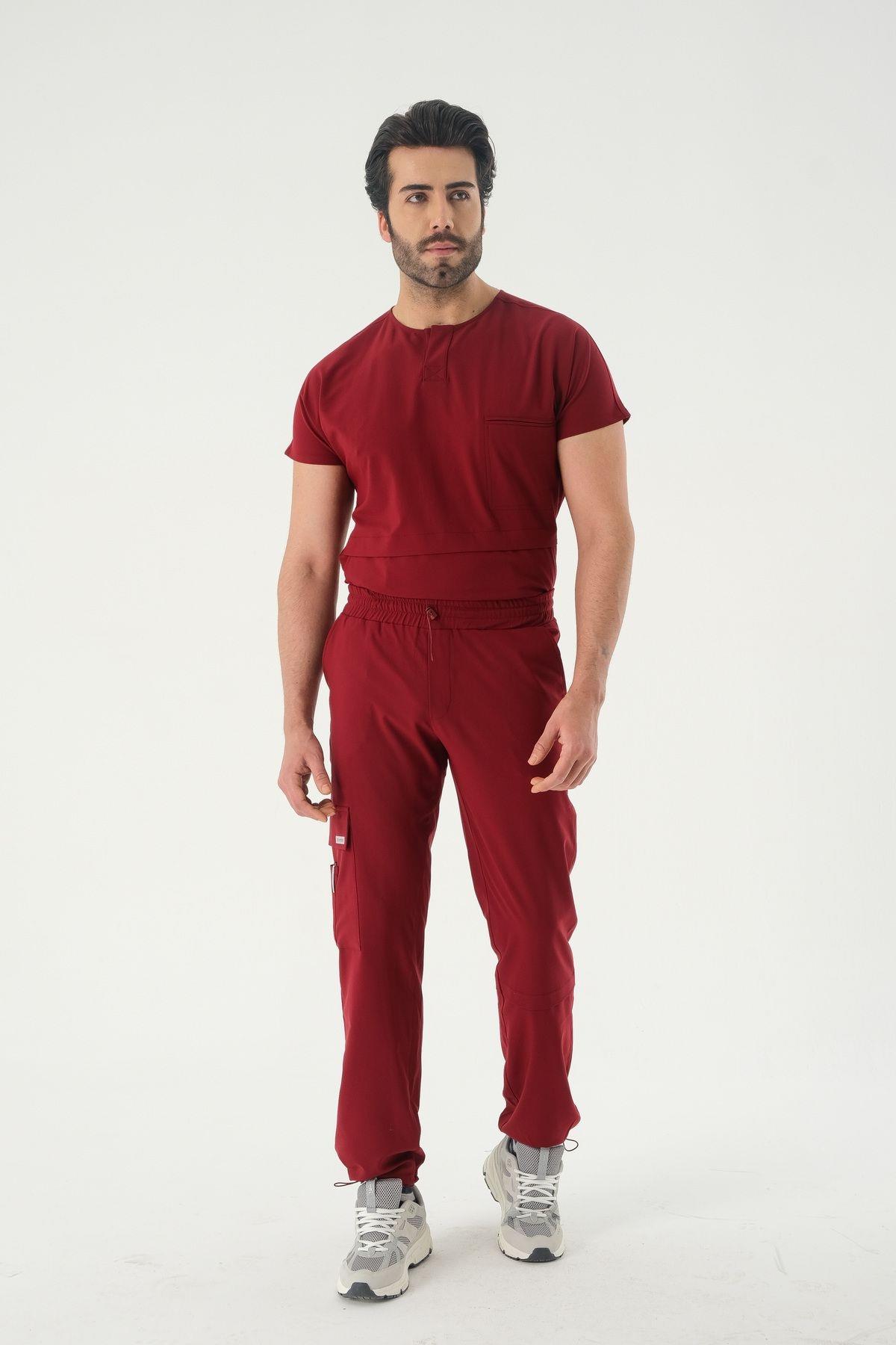 Premium LUCAS Cerrahi Pantolon - Bordo