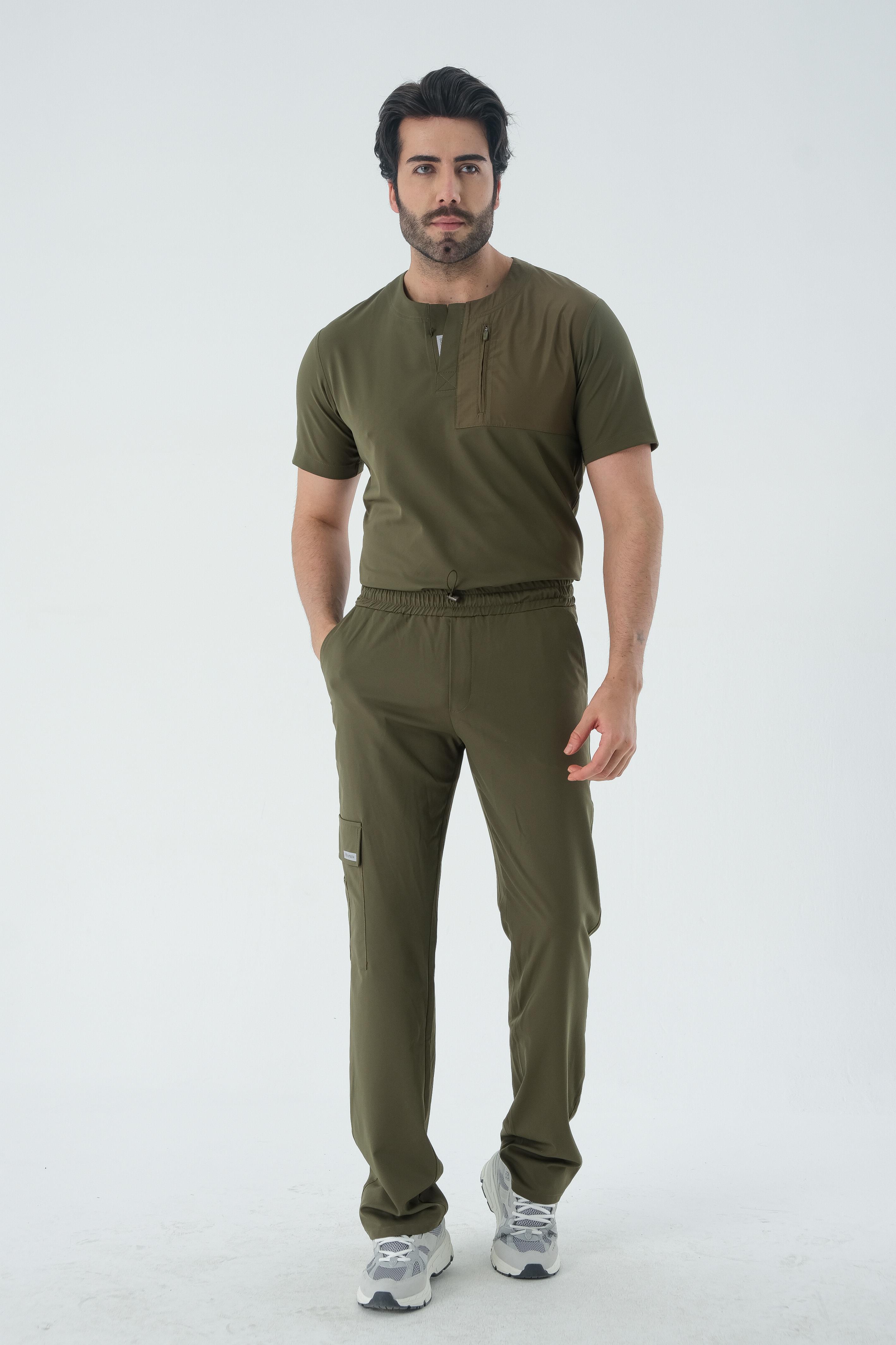 Premium LUCAS TWO Cerrahi Pantolon - Haki Yeşil