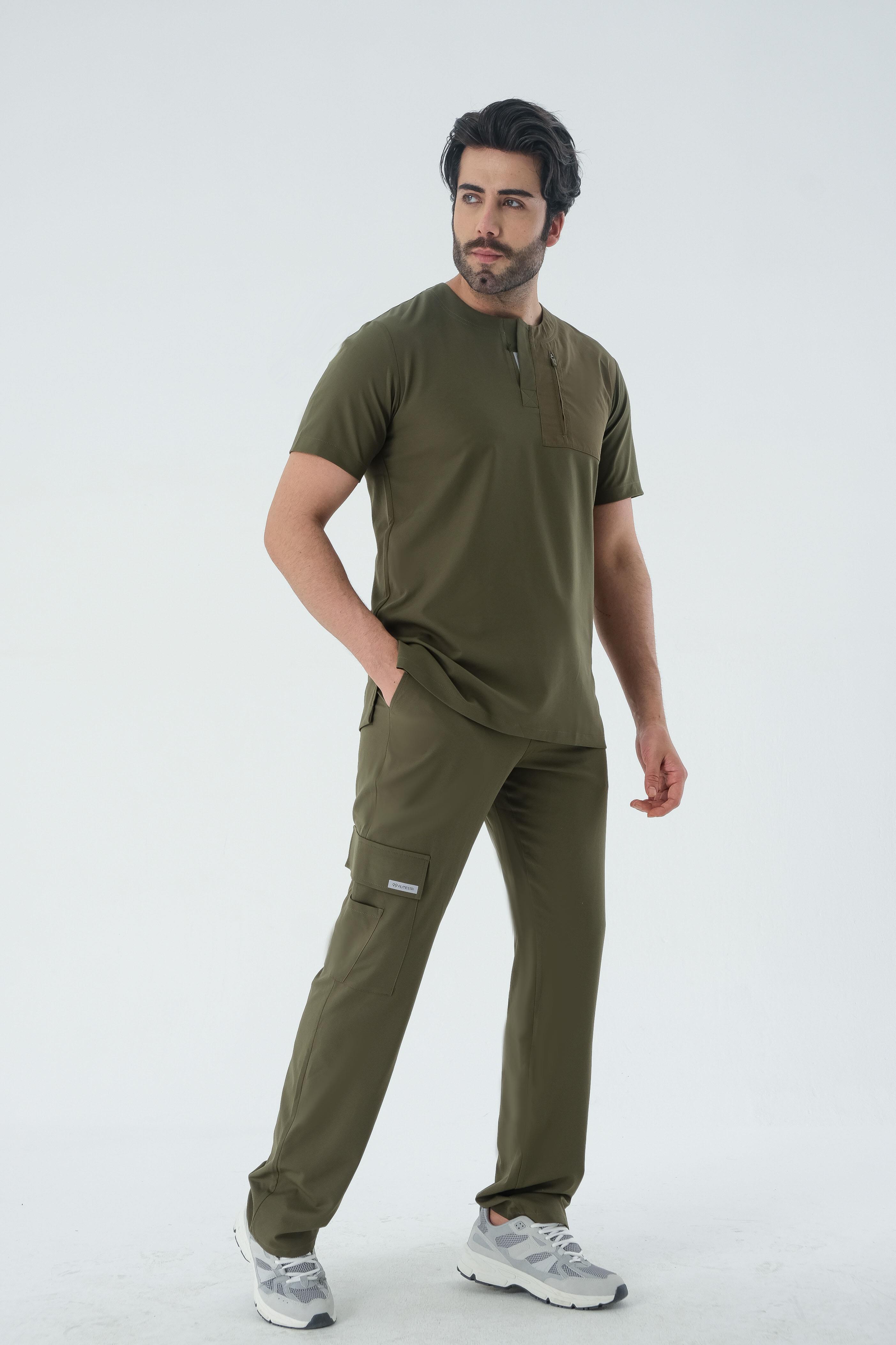 Premium LUCAS TWO Cerrahi Pantolon - Haki Yeşil