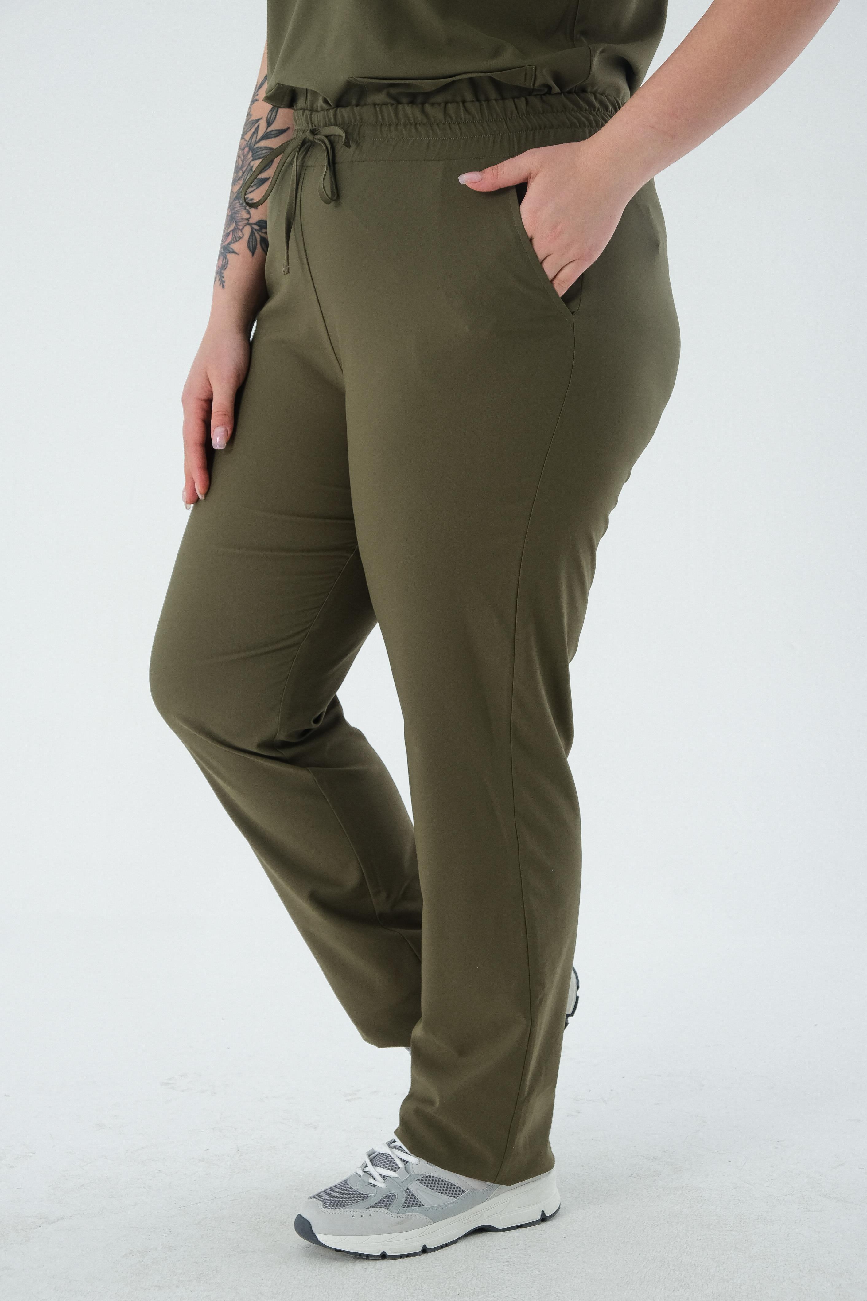 Premium MANDY Cerrahi Pantolon - Haki Yeşil