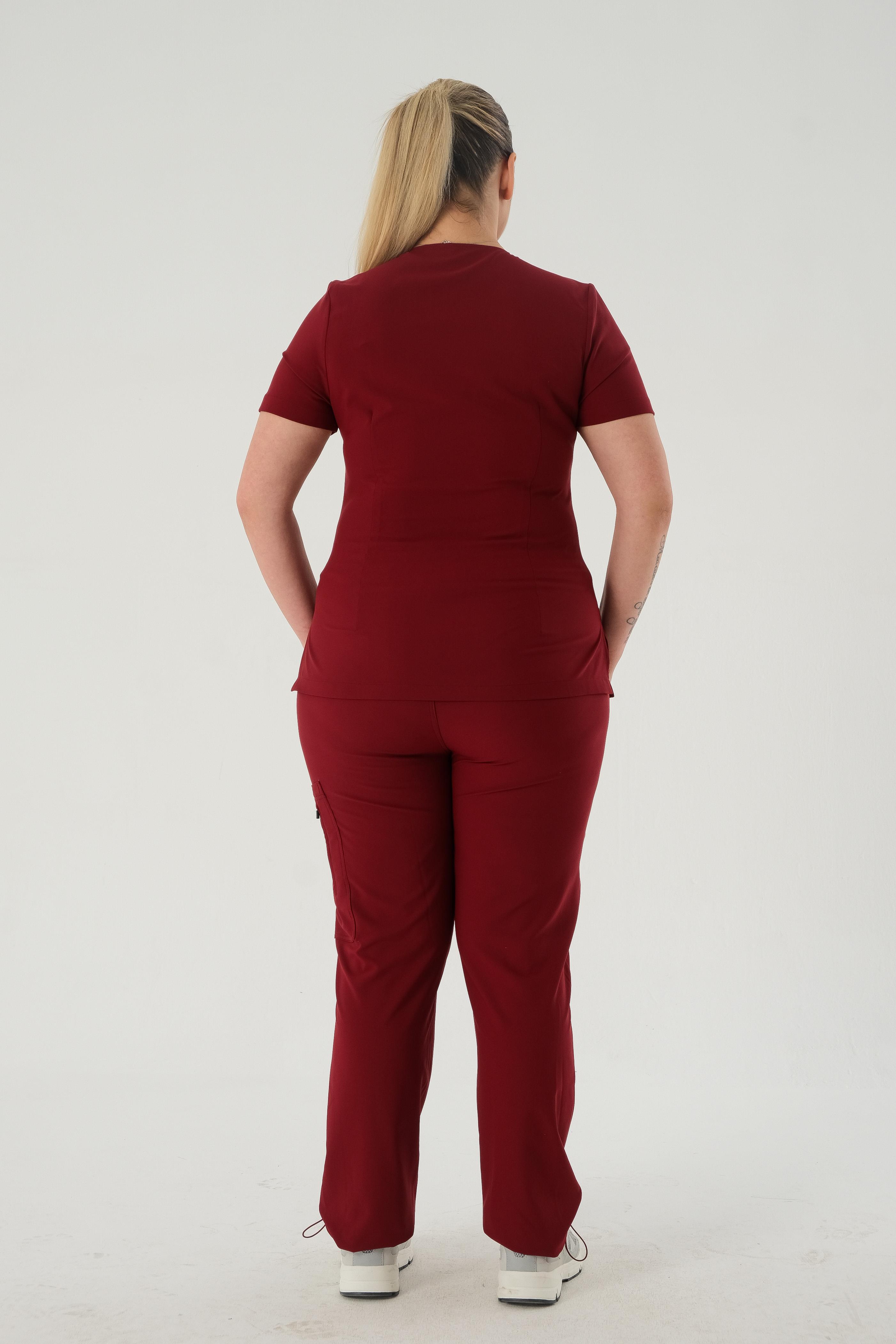 Premium MERRY-BIANCA ONE Kadın Cerrahi Takım - Bordo