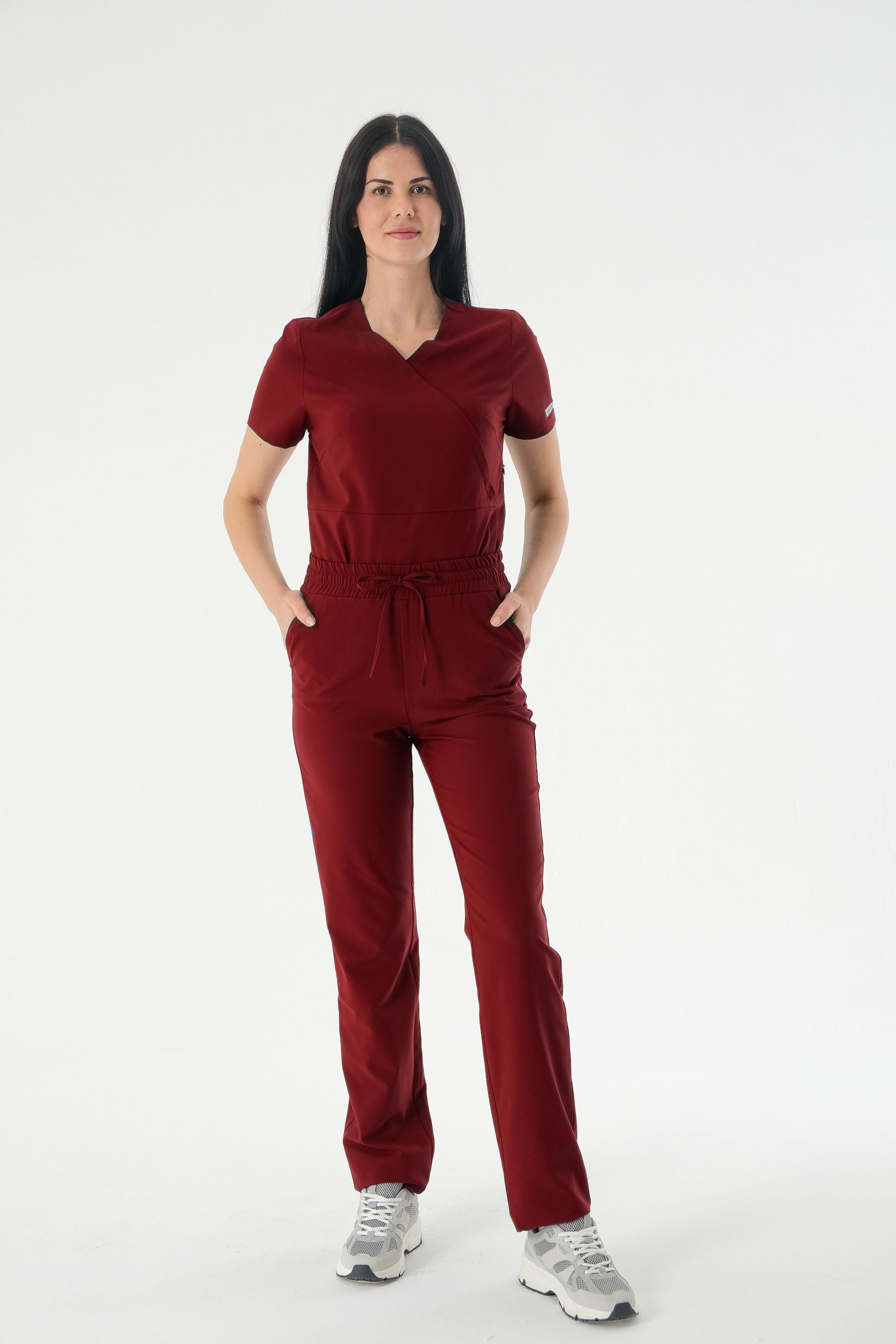 Premium MOON 912 Cerrahi Pantolon - Bordo